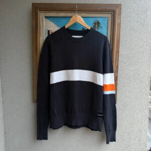 Calvin Klein Sweter Granatowy XL Vintage Streetwear - zdjęcie 2