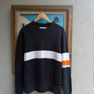 Calvin Klein Sweter Granatowy XL Vintage Streetwear - zdjęcie 3