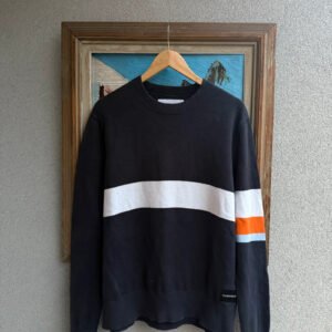Calvin Klein Sweter Granatowy XL Vintage Streetwear - zdjęcie 4