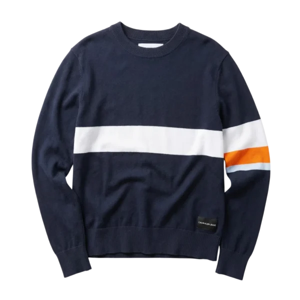 Calvin Klein Sweter Granatowy XL Vintage Streetwear - widok ogólny przód vintage