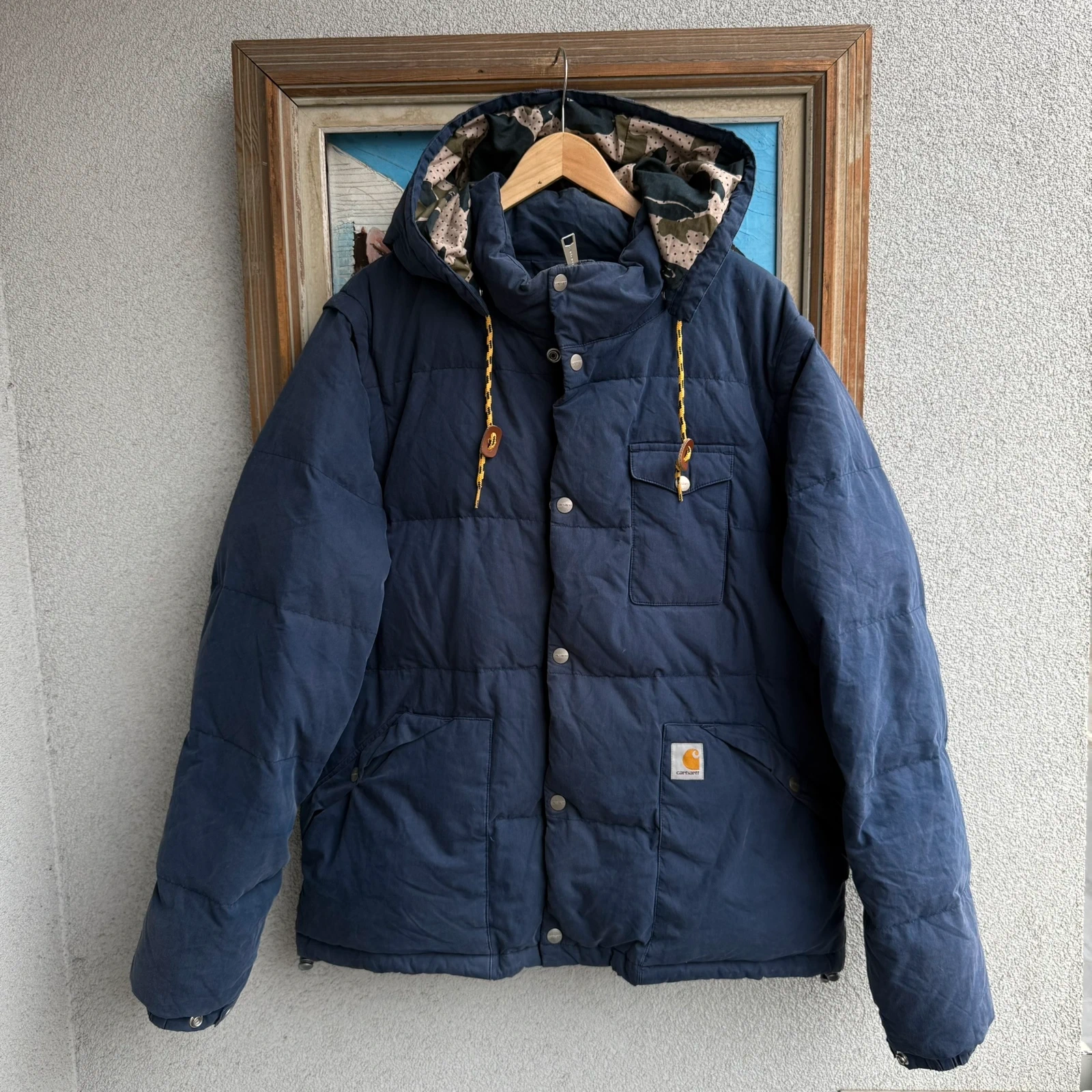 Carhartt Kurtka Puchowa Zimowa XXL Vintage Streetwear - widok ogólny przód vintage