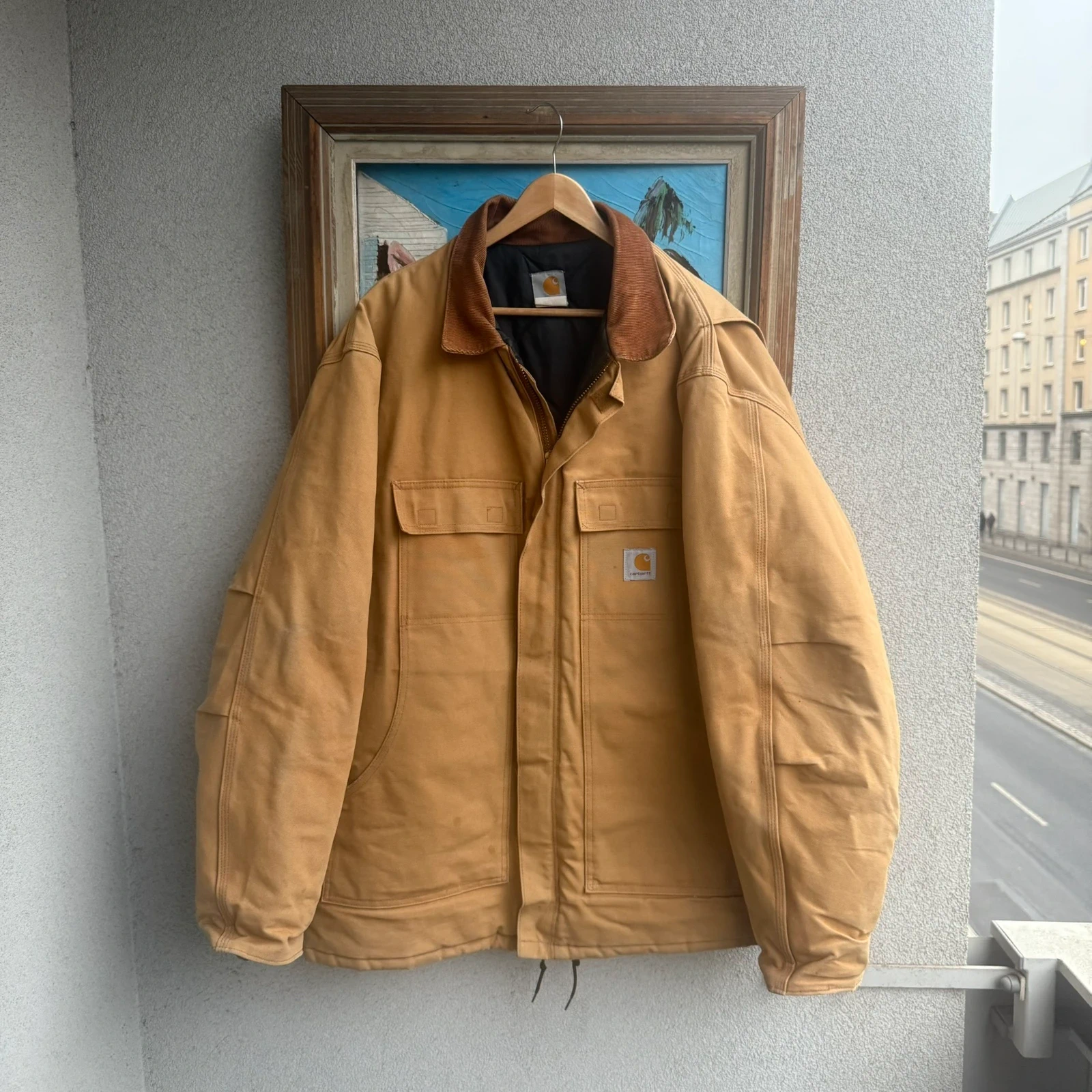 Carhartt Kurtka WIP Active Chore Coat XXL Vintage Retro - widok ogólny przód vintage