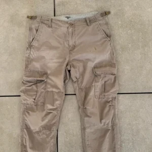 Carhartt Spodnie Cargo Beżowe Workwear L Vintage Streetwear - zdjęcie 4