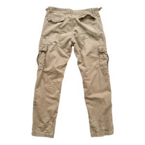 Carhartt Spodnie Cargo Beżowe Workwear L Vintage Streetwear - widok ogólny przód vintage