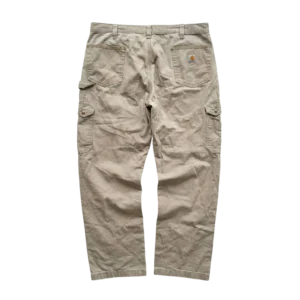 Carhartt Spodnie Cargo Beżowe XXL Vintage Streetwear - widok ogólny przód vintage