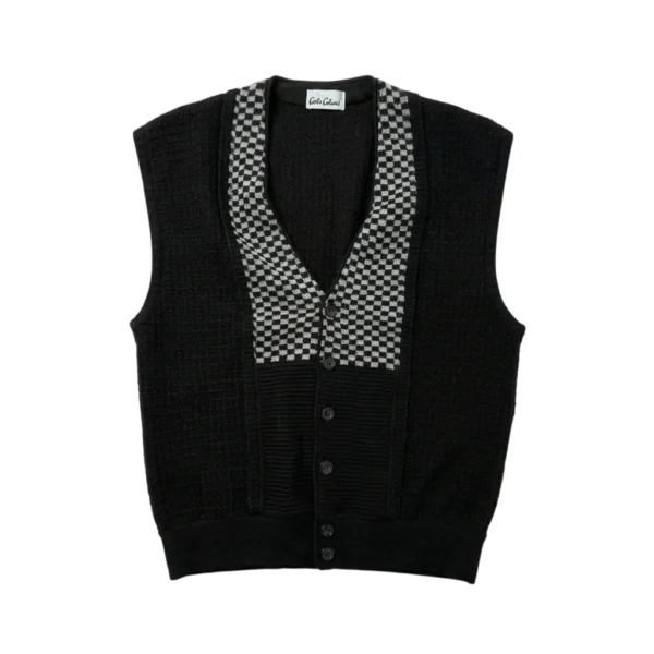 Carlo Colucci Sweter Cardigan Wzory XL Vintage Streetwear - widok ogólny przód vintage