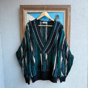 Carlo Colucci Sweter Kolorowy XL Vintage Streetwear - zdjęcie 2