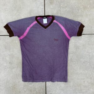 Dolce & Gabbana Koszulka Szara Różowa L Vintage Streetwear - zdjęcie 2