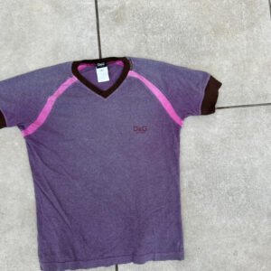 Dolce & Gabbana Koszulka Szara Różowa L Vintage Streetwear - zdjęcie 4