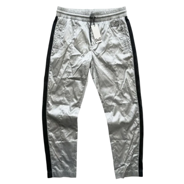 Dolce & Gabbana Spodnie Srebrne XL Vintage Streetwear - widok ogólny przód vintage