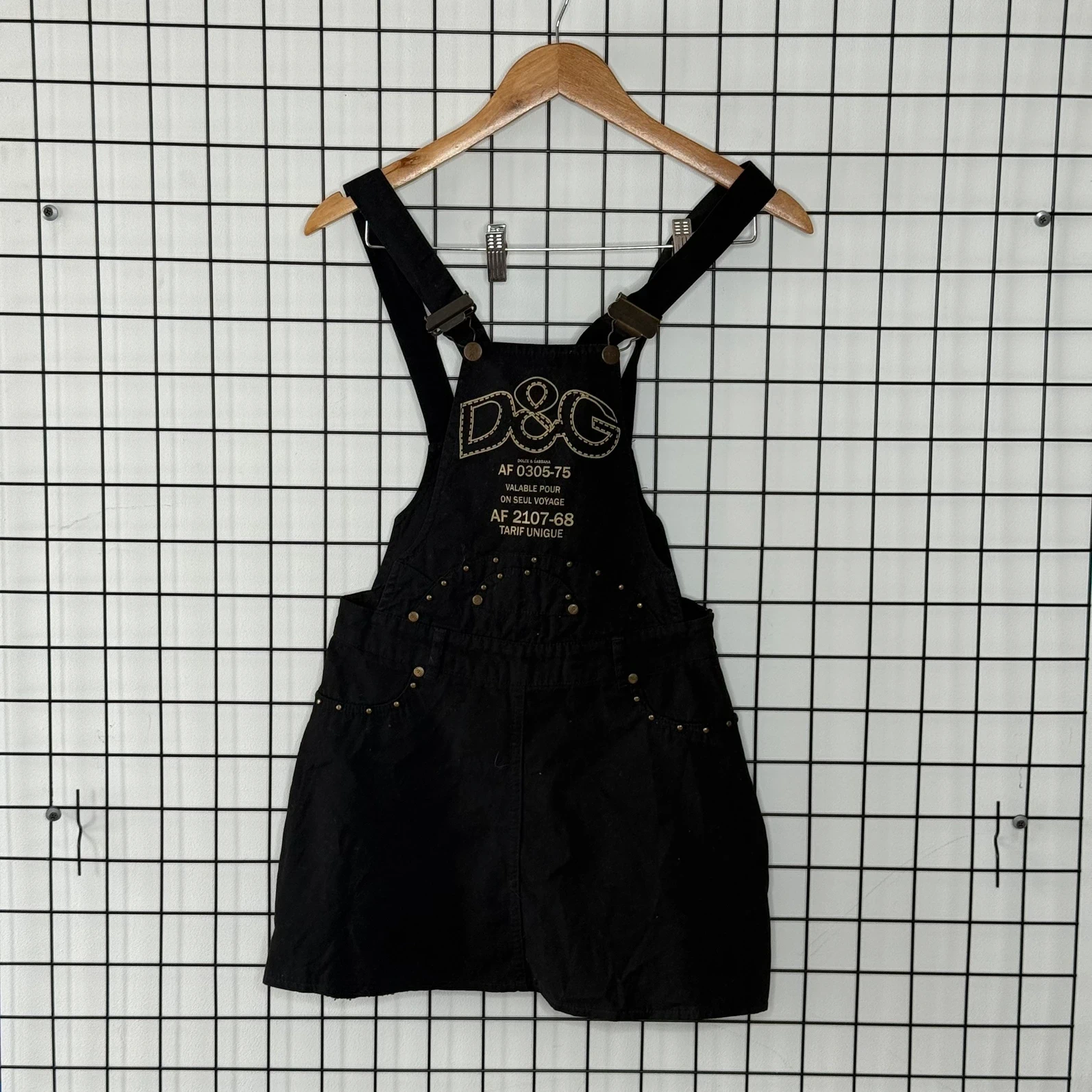 Dolce & Gabbana Sukienka Czarna Haft XXXS Vintage Streetwear - widok ogólny przód vintage