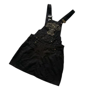Dolce & Gabbana Sukienka Czarna Haft XXXS Vintage Streetwear - widok ogólny przód vintage