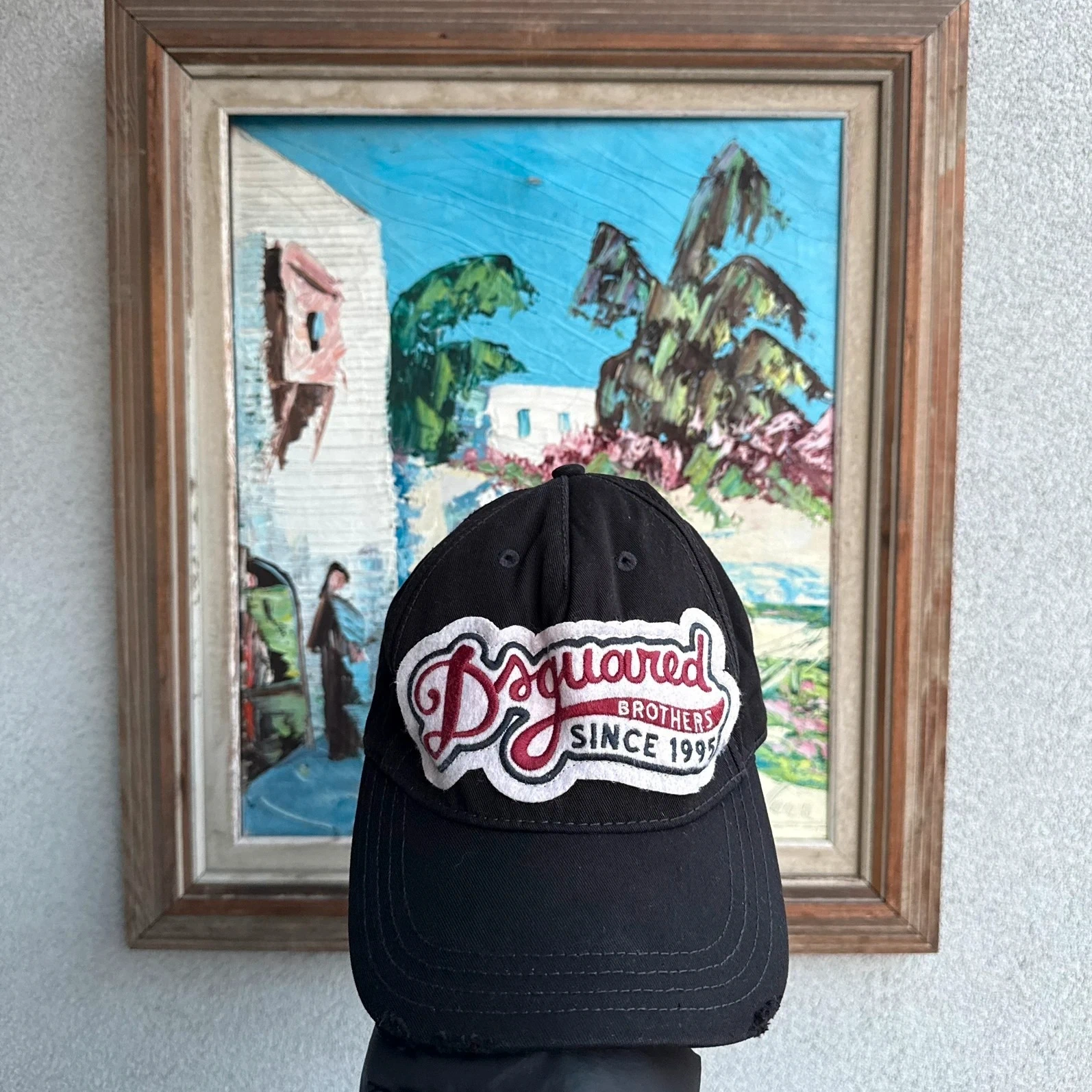 Dsquared2 Czapka Bejsbolówka Czarna 52 Vintage Streetwear - widok ogólny przód vintage