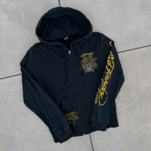 Ed Hardy Bluza Rozpinana Hoodie M Vintage Streetwear - zdjęcie 4