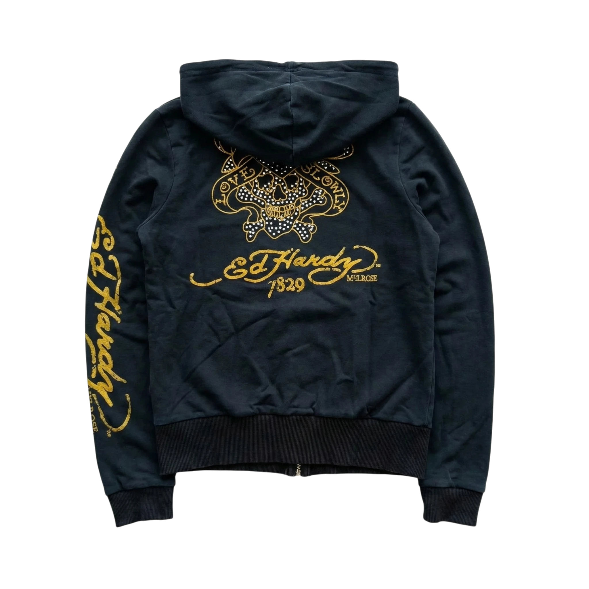 Ed Hardy Bluza Rozpinana Hoodie M Vintage Streetwear - widok ogólny przód vintage