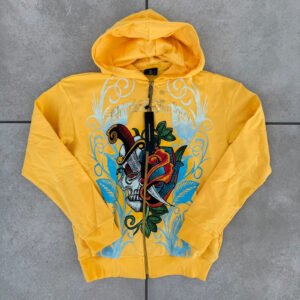 Ed Hardy Bluza Tatoo Hoodie Zip Up M Vintage Streetwear - zdjęcie 2