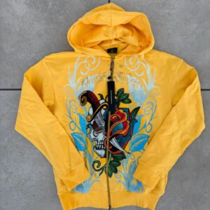 Ed Hardy Bluza Tatoo Hoodie Zip Up M Vintage Streetwear - zdjęcie 3