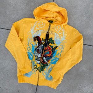 Ed Hardy Bluza Tatoo Hoodie Zip Up M Vintage Streetwear - zdjęcie 4