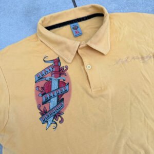 Ed Hardy Koszulka Polo Tatoo L Vintage Streetwear Retro - zdjęcie 5