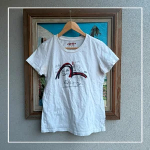 Evisu Koszulka Damska Biała M Vintage Streetwear - zdjęcie 2