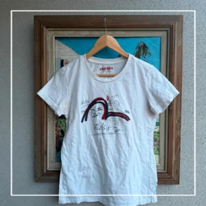 Evisu Koszulka Damska Biała M Vintage Streetwear - zdjęcie 3