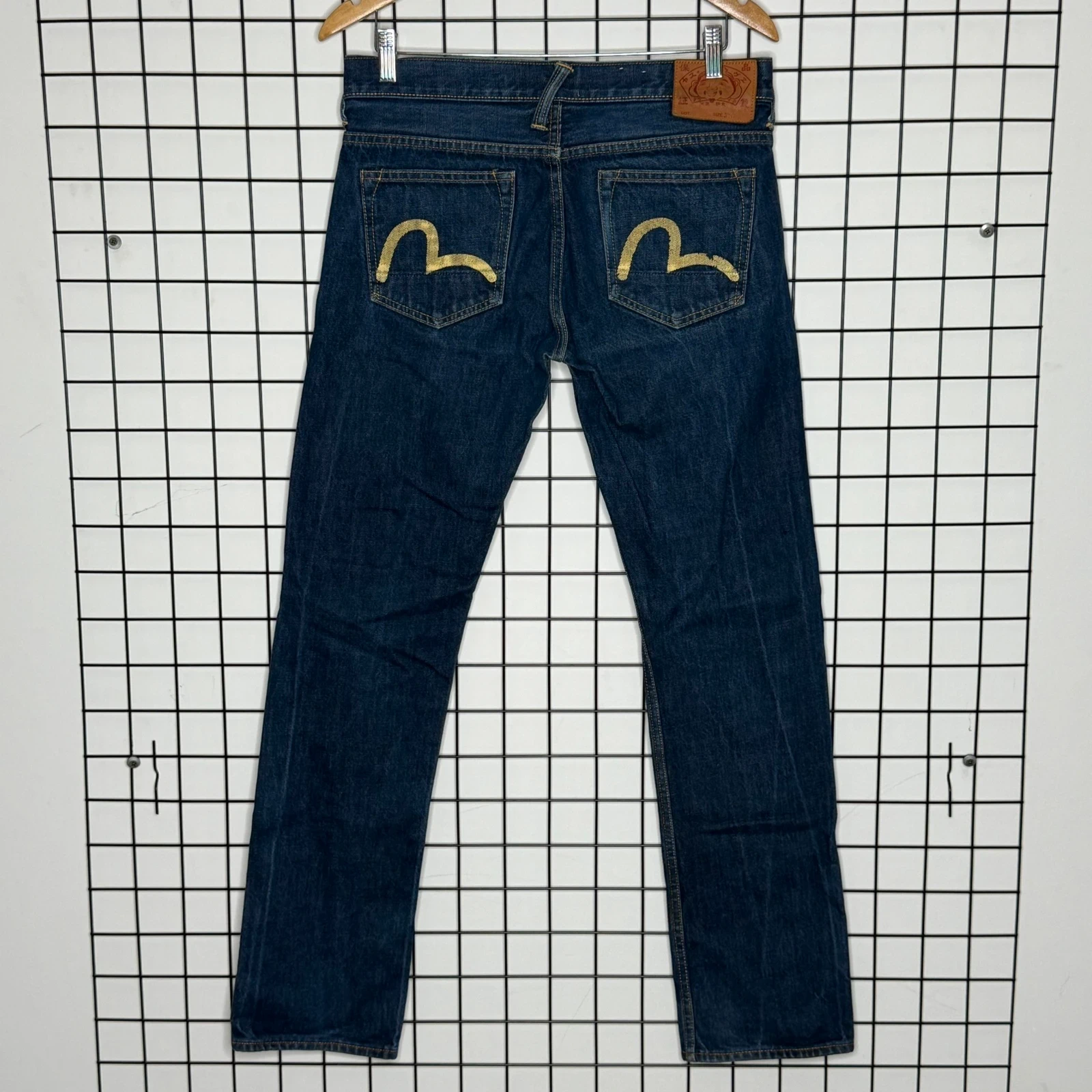 Evisu Spodnie Selvedge Denim L Vintage Retro Streetwear - widok ogólny przód vintage