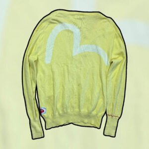 Evisu Sweter Kardigan Logo XL Vintage Streetwear - zdjęcie 2