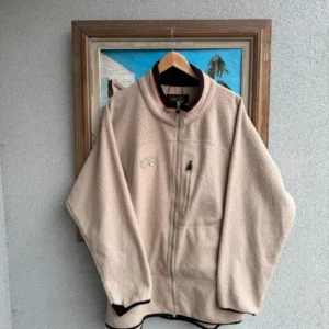 Fila Bluza Polarowa Beżowa XL Vintage Retro Streetwear - zdjęcie 3