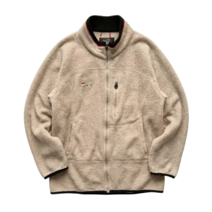Fila Bluza Polarowa Beżowa XL Vintage Retro Streetwear - widok ogólny przód vintage