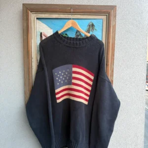 Flag Sweter American Flag Oversize XXXL Vintage Streetwear - zdjęcie 4
