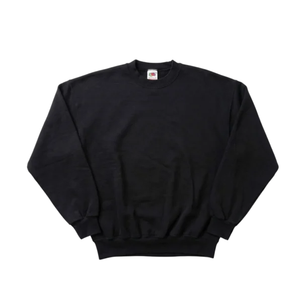 Fotl Bluza Czarna Blank XL Vintage Streetwear Retro - widok ogólny przód vintage