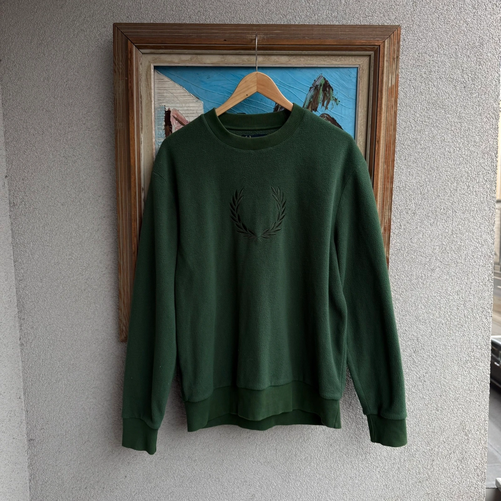 Fred Perry Bluza Polarowa Logo XL Vintage Streetwear - widok ogólny przód vintage
