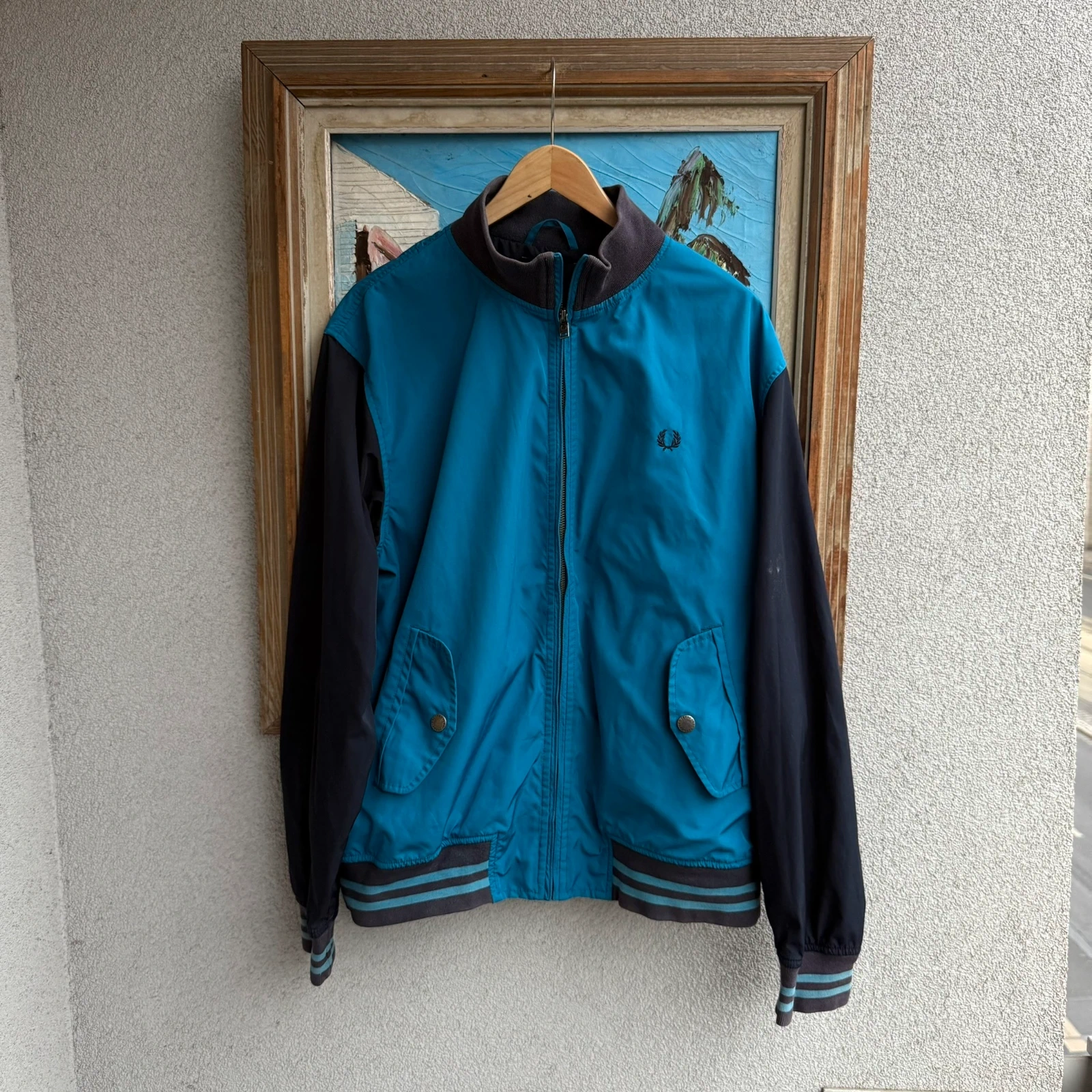 Fred Perry Kurtka Bomberka XL Vintage Streetwear Retro - widok ogólny przód vintage