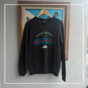Fruit of the Loom Bluza Blank Czarna L Vintage Streetwear - zdjęcie 2