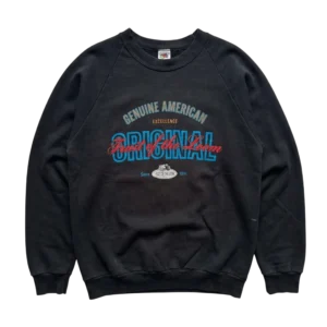 Fruit of the Loom Bluza Blank Czarna L Vintage Streetwear - widok ogólny przód vintage