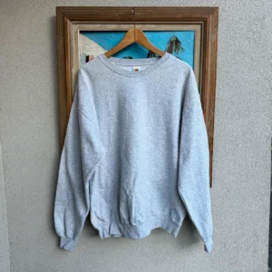 Fruit of the Loom Bluza Crewneck Szara XXL Vintage Streetwear - zdjęcie 2