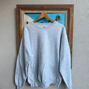 Fruit of the Loom Bluza Crewneck Szara XXL Vintage Streetwear - zdjęcie 3