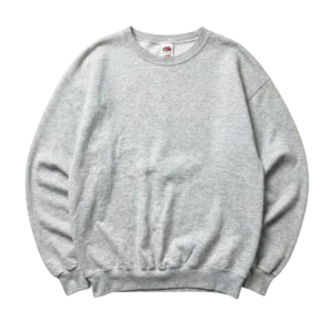 Fruit of the Loom Bluza Crewneck Szara XXL Vintage Streetwear - widok ogólny przód vintage