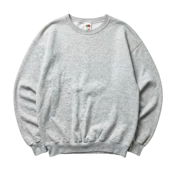 Fruit of the Loom Bluza Crewneck Szara XXL Vintage Streetwear - widok ogólny przód vintage