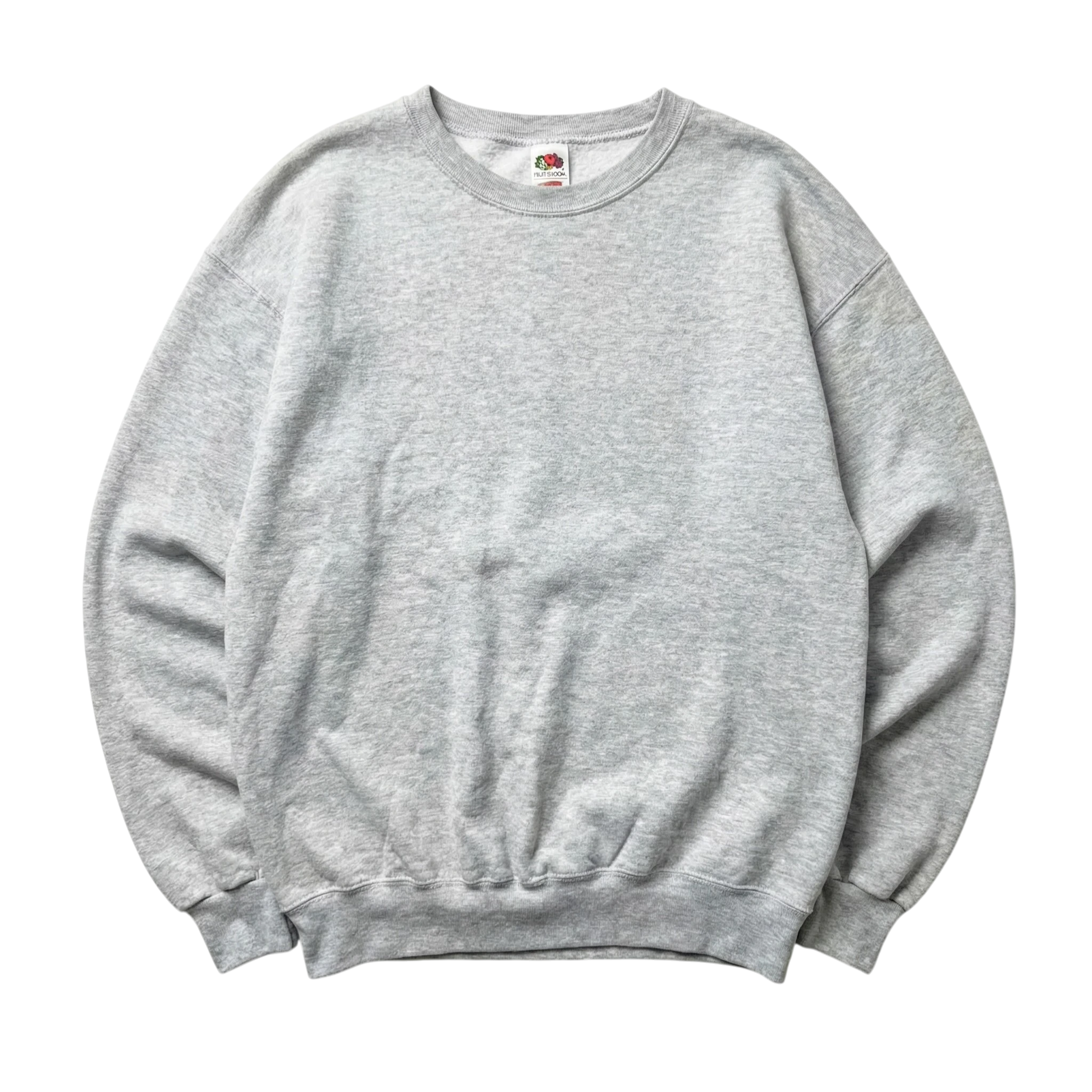 Fruit of the Loom Bluza Crewneck Szara XXL Vintage Streetwear - widok ogólny przód vintage