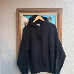 Fruit of the Loom Bluza Hoodie Czarna L Vintage Streetwear - zdjęcie 3