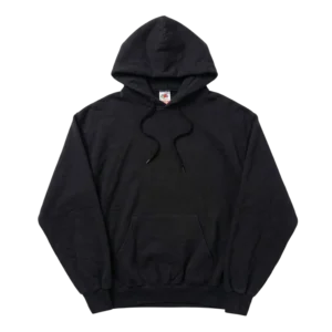 Fruit of the Loom Bluza Hoodie Czarna L Vintage Streetwear - widok ogólny przód vintage