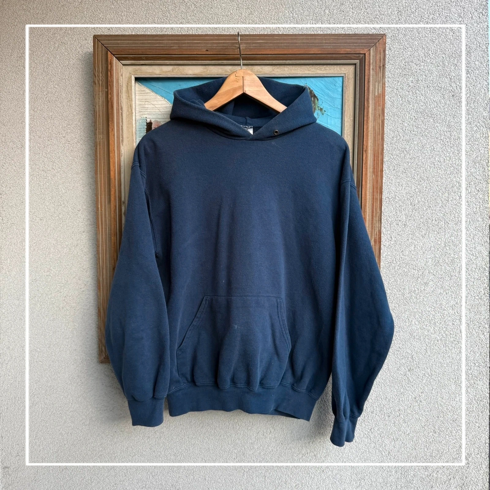 Fruit of the Loom Bluza Hoodie M Vintage Streetwear - widok ogólny przód vintage