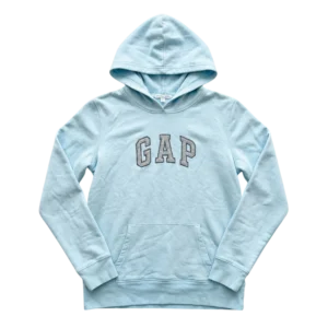 GAP Bluza Hoodie Niebieska XXXS Vintage Streetwear Retro - widok ogólny przód vintage