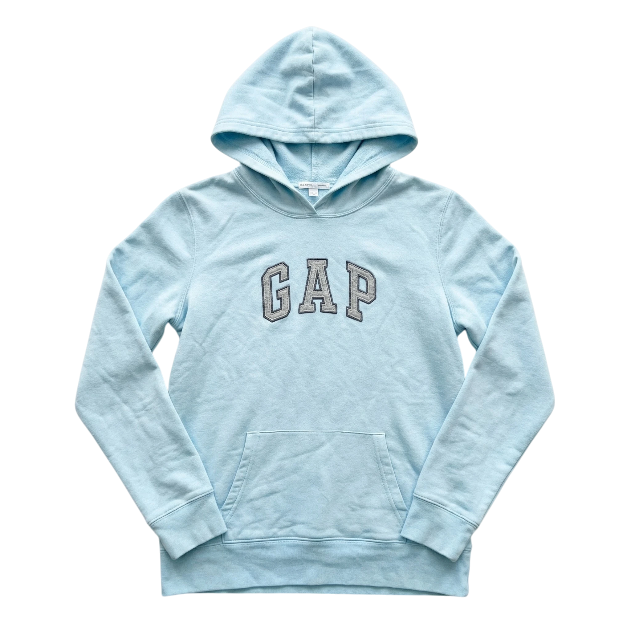 GAP Bluza Hoodie Niebieska XXXS Vintage Streetwear Retro - widok ogólny przód vintage