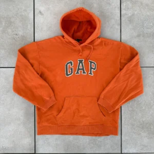 Gap Bluza Hoodie Pomarańczowa L Vintage Streetwear - zdjęcie 2