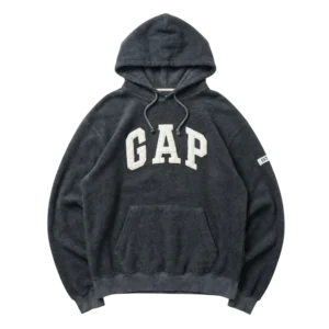 Gap Bluza Polarowa z Kapturem M Vintage Streetwear - widok ogólny przód vintage