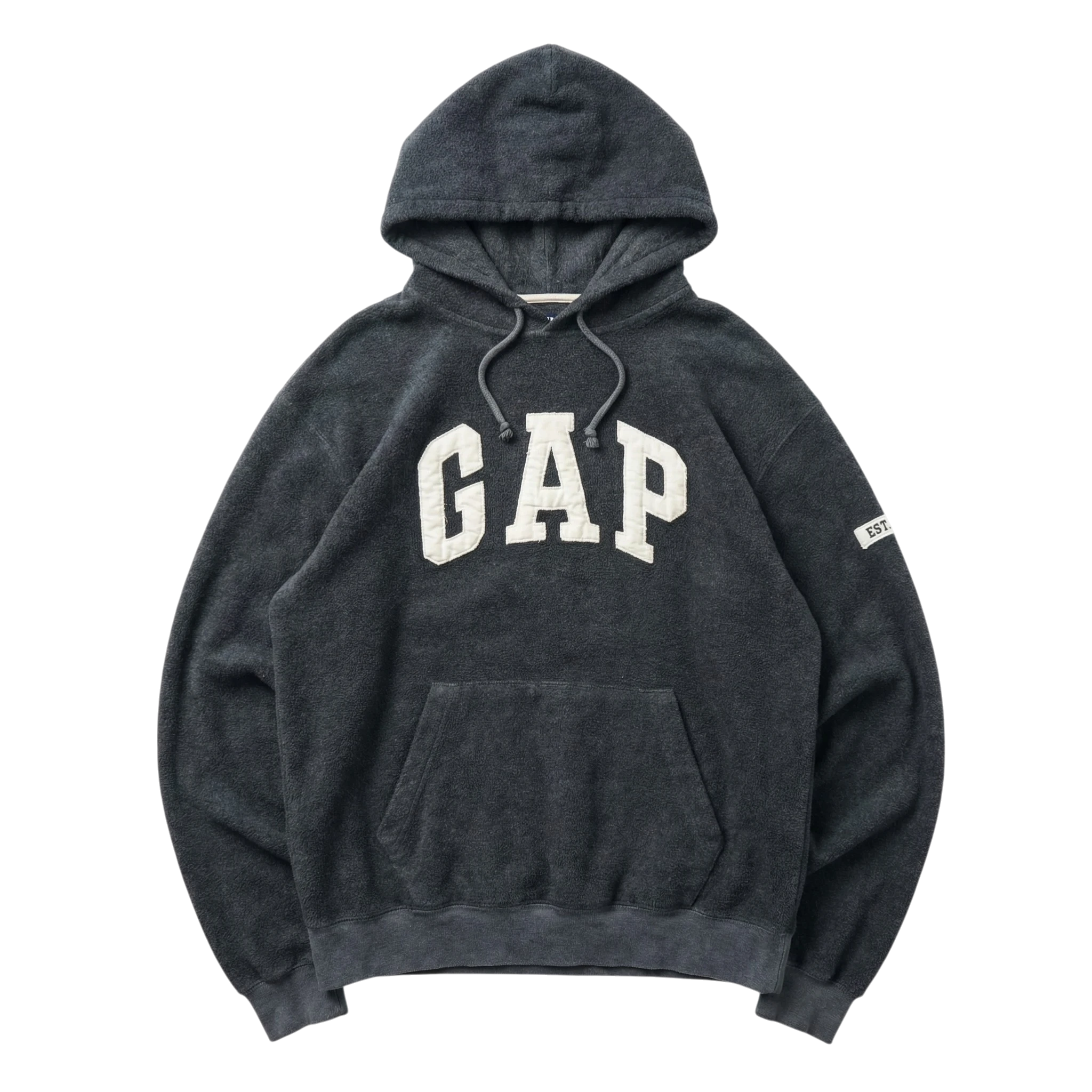 Gap Bluza Polarowa z Kapturem M Vintage Streetwear - widok ogólny przód vintage