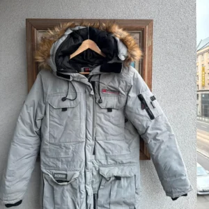 Geographical Norway Kurtka Parka Puchowa XXXS Vintage Retro - zdjęcie 3
