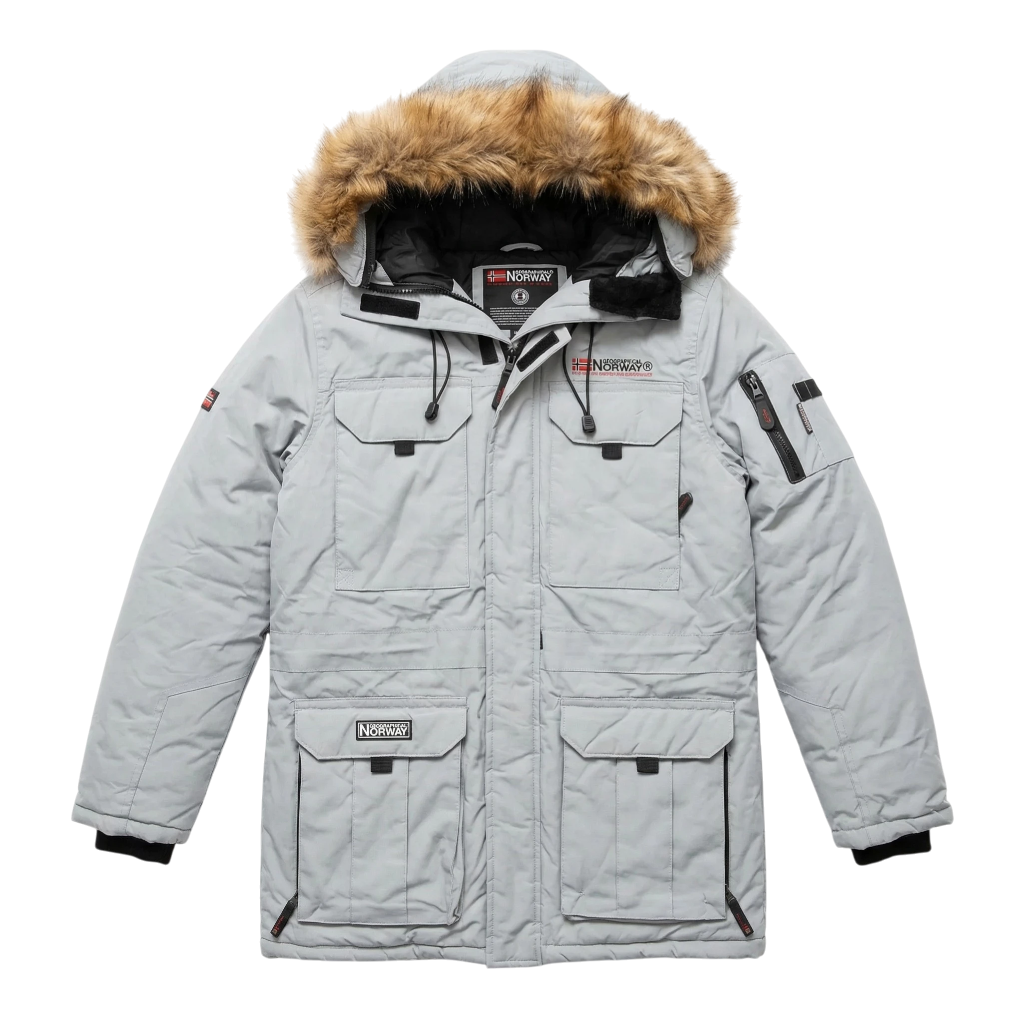 Geographical Norway Kurtka Parka Puchowa XXXS Vintage Retro - widok ogólny przód vintage